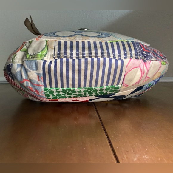 Coach Patchwork Soho Hobo Shoulder Bag Multicolor Canvas Leather Trim - Picture 5 of 16